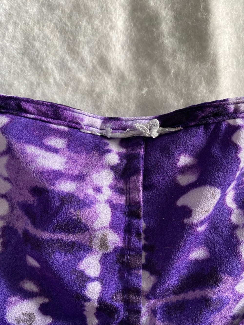 Vibrant Purple Tie-Dye V-Neck Tunic No Tag APAP 32”Close to 3X Light Weigth - Picture 13 of 13